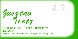 gusztav tietz business card